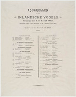KT 2009 028 (1-256)
<br/>
Aquarellen van inlandsche en niet inlandsche vogels
<br/>
<em>Trigt, Stephanus Hendrik Willem van (1790-1840)</em>